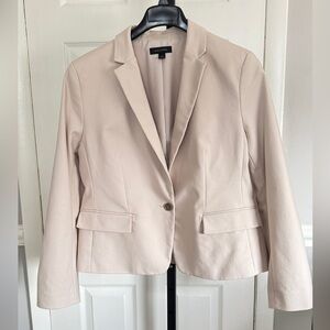 Ann Taylor Cream Single-Button Blazer